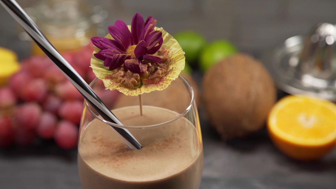 Smoothie au chocolat et aux noix