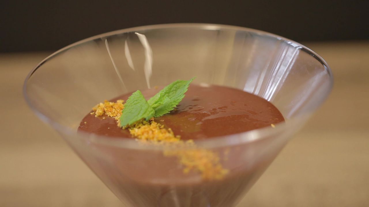 Bitter chocolate orange mousse
