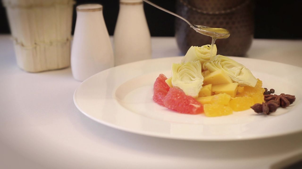 Cheese and citrus salad