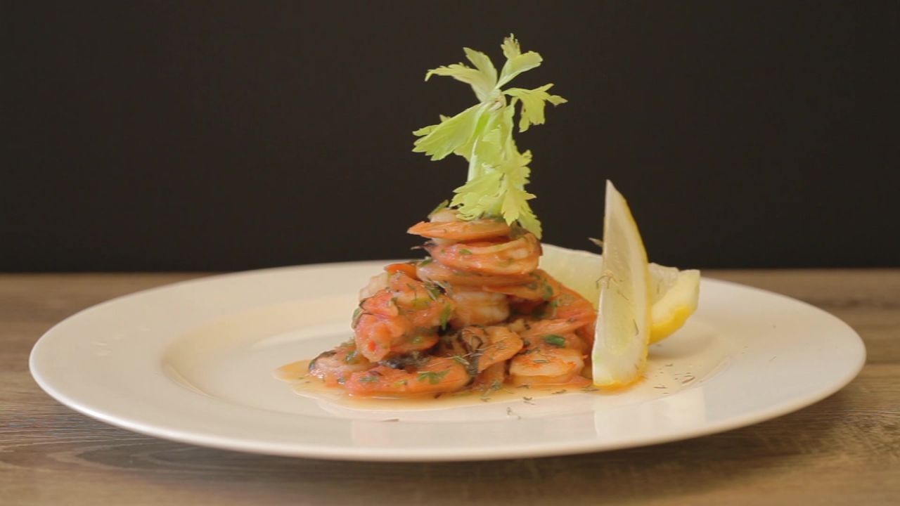 Tiger shrimps with tomatoes