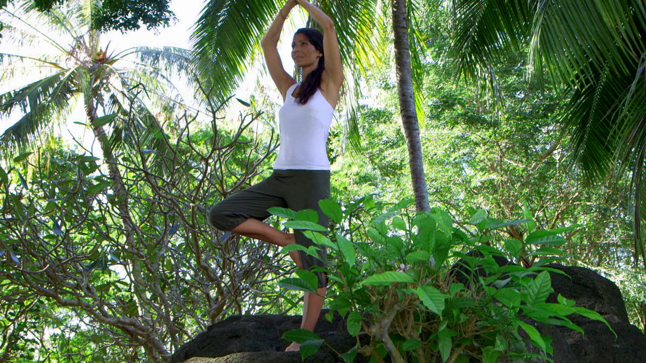 Upright tree pose sequence