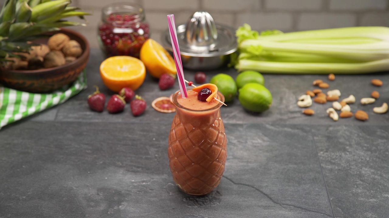 Smoothie aux fruits et aux carottes