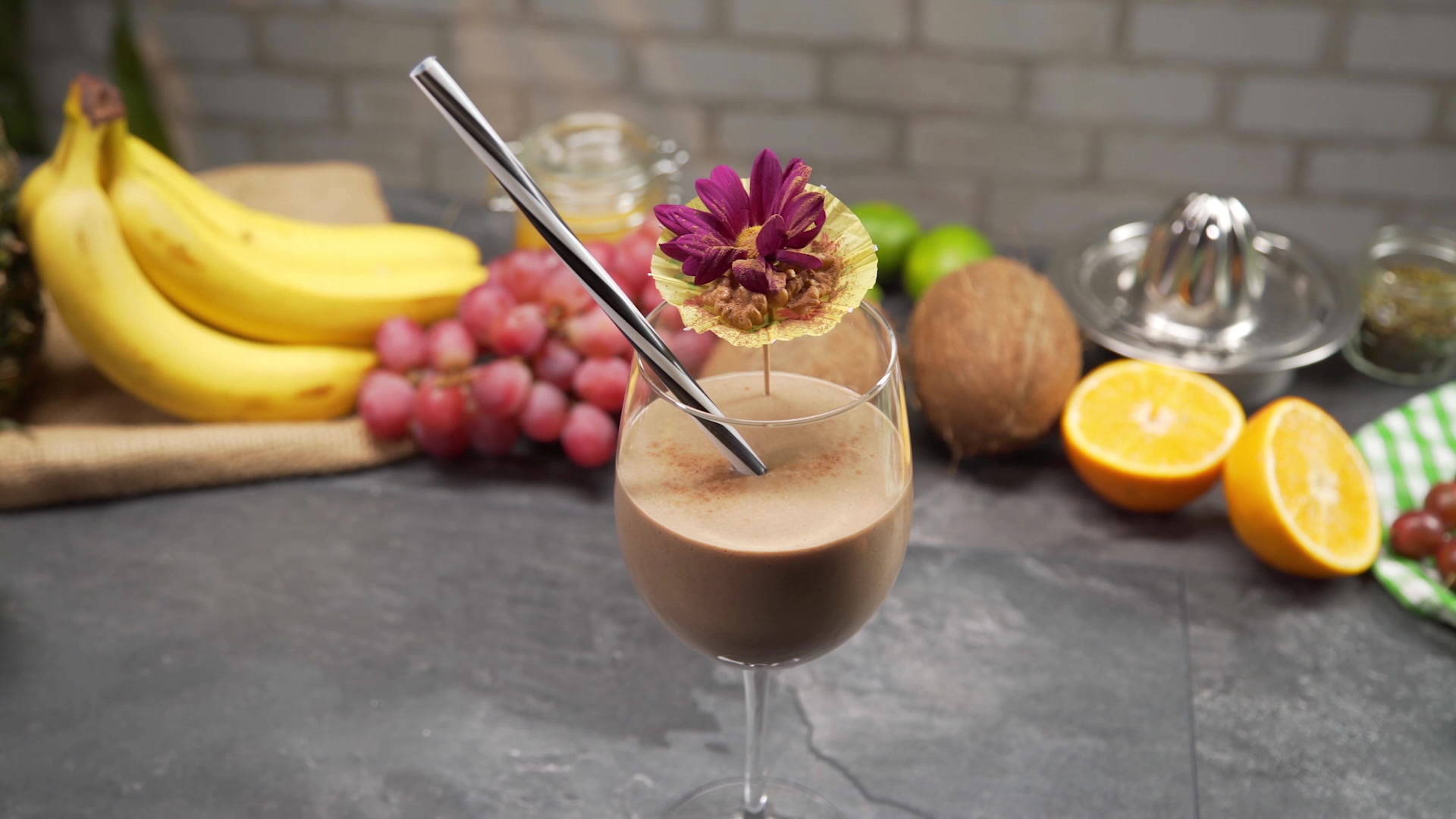 Smoothie au chocolat et aux noix