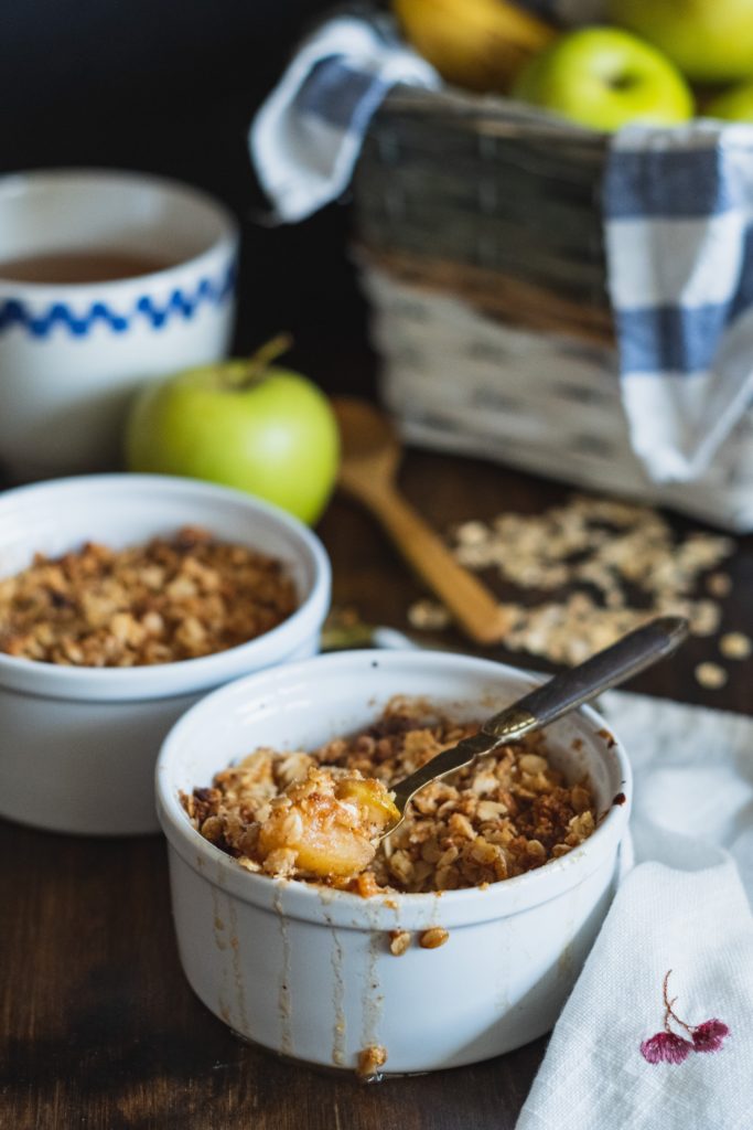 La recette du mois : le crumble pomme-cannelle