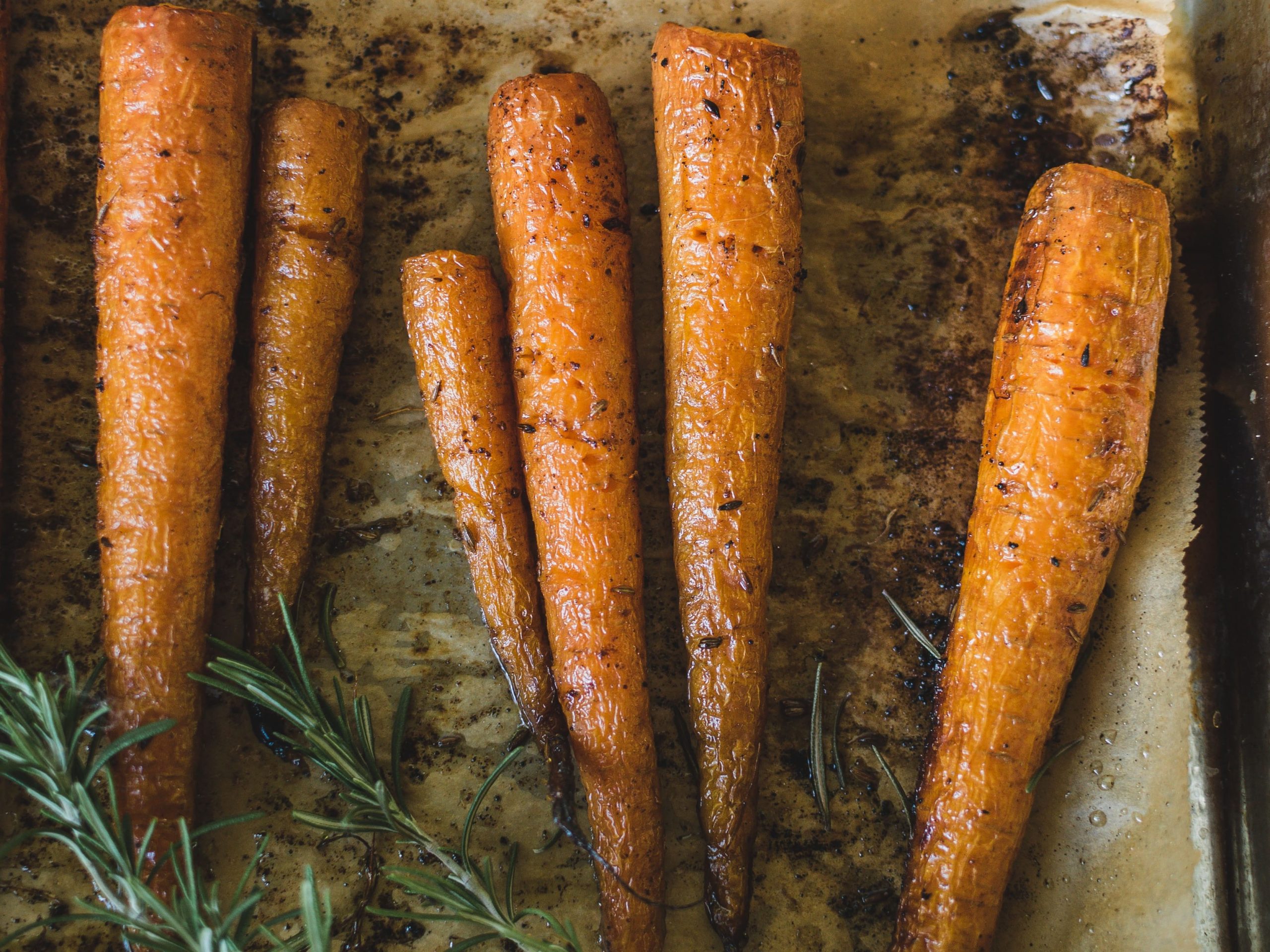 Carottes rôties au miel et aux épices
