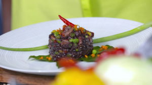 Risotto de riz vénéré aux queues de crevettes et légumes croquants par Babette de Rozières