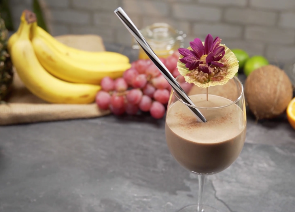 Smoothie au chocolat et aux noix