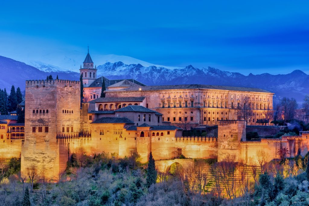 Vue sur l'Alhambra en Espagne 