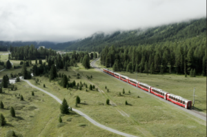 A bord du Bernina Express de St-Moritz à Tirano