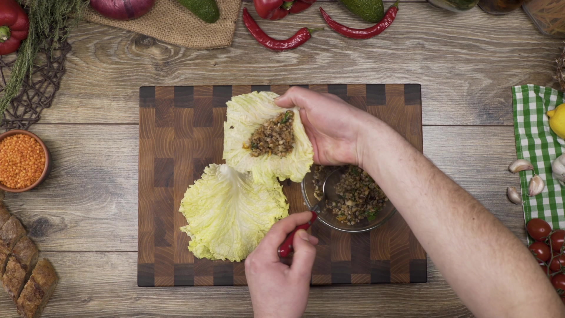 Vegetarian cabbage rolls