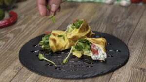 Omelette au fromage Philadelphia