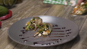 Vegetable rolls on rice paper